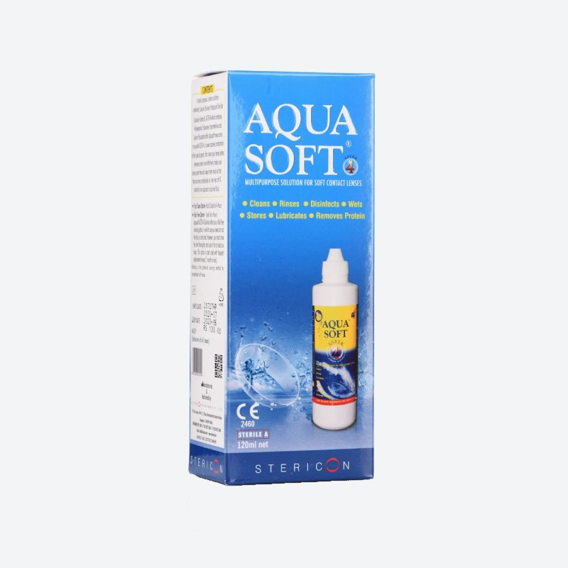aquasoft 120ml contact lens solution