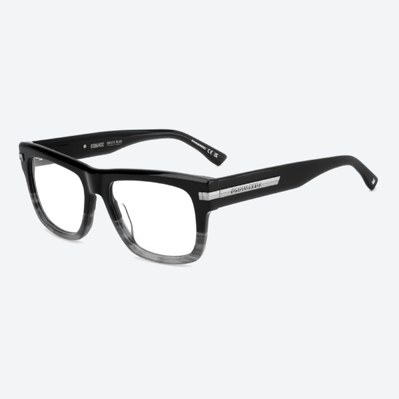dsquared2 d2 0163 xow black grey horn | eyeglasses
